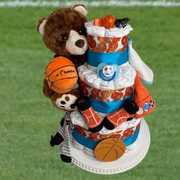 Sport Basketball Diaper Cake